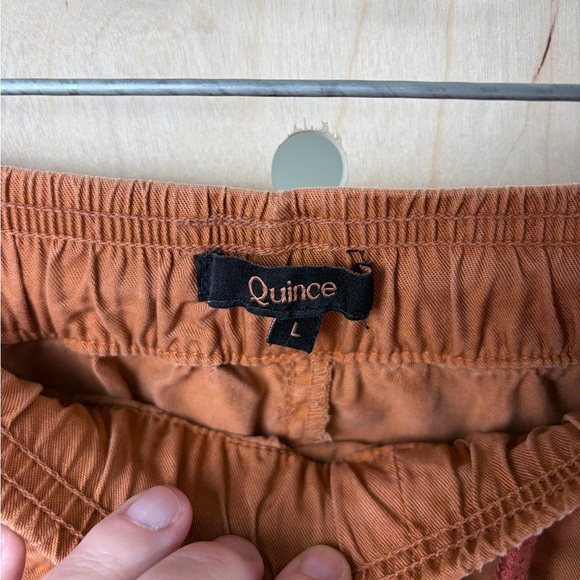 Quince Vintage Wash Tencel Utility Short in Terracotta Size Large - Picture 4 of 7